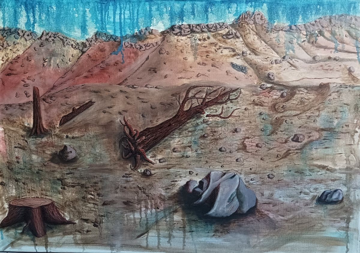 'İsimsiz'' Tuval Üzeri Yağlı Boya Tablo 100x70 cm