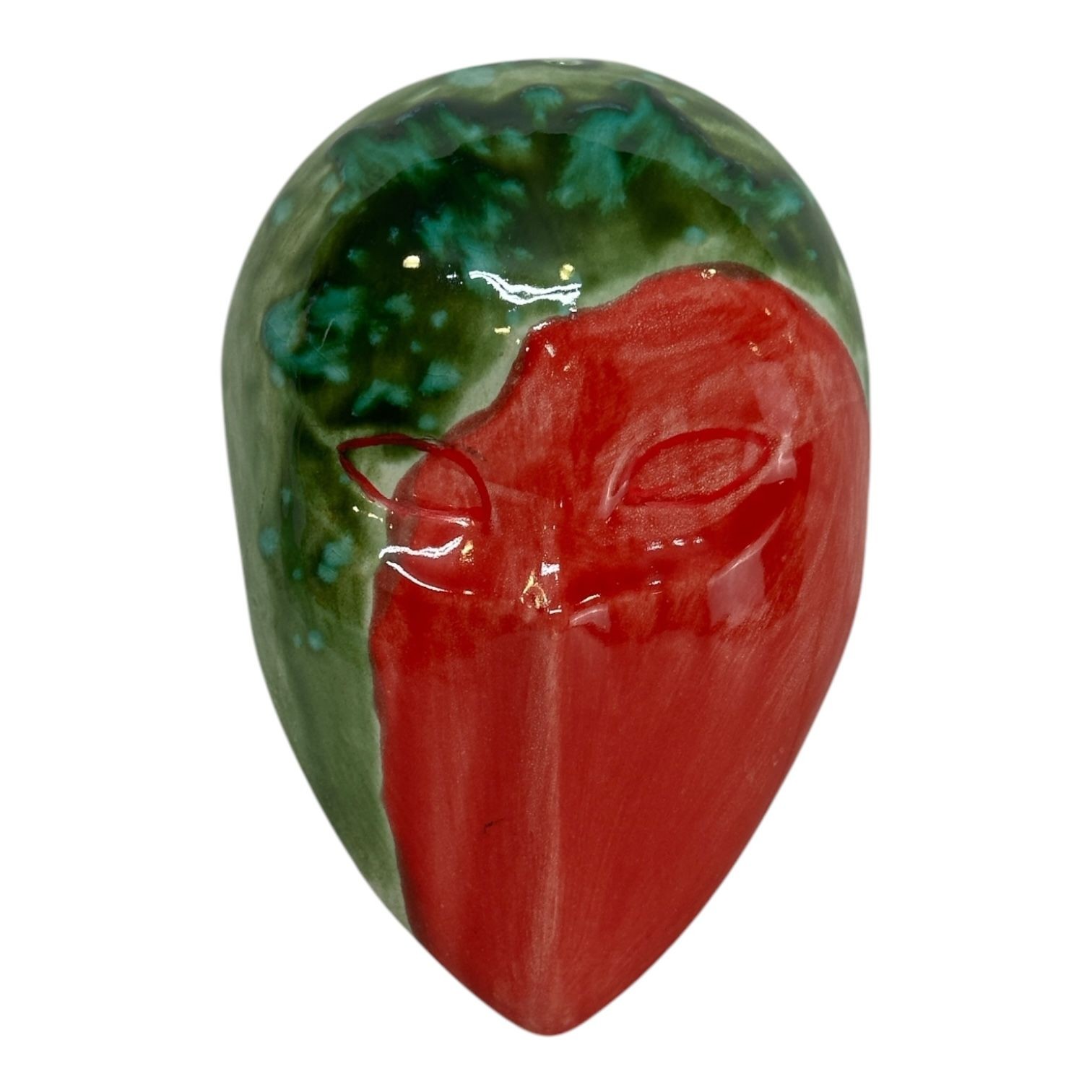 Maske (El Yapımı-Seramik) (Yeşil-Kırmızı)