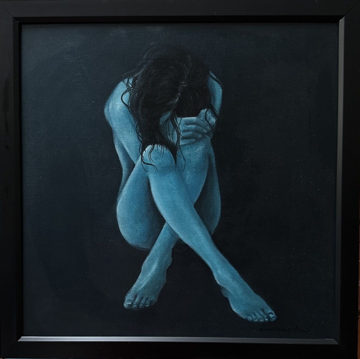 Gaia ''Bekleyiş' I' Yağlı Boya Tablo 40x40 cm (çerçeveli)