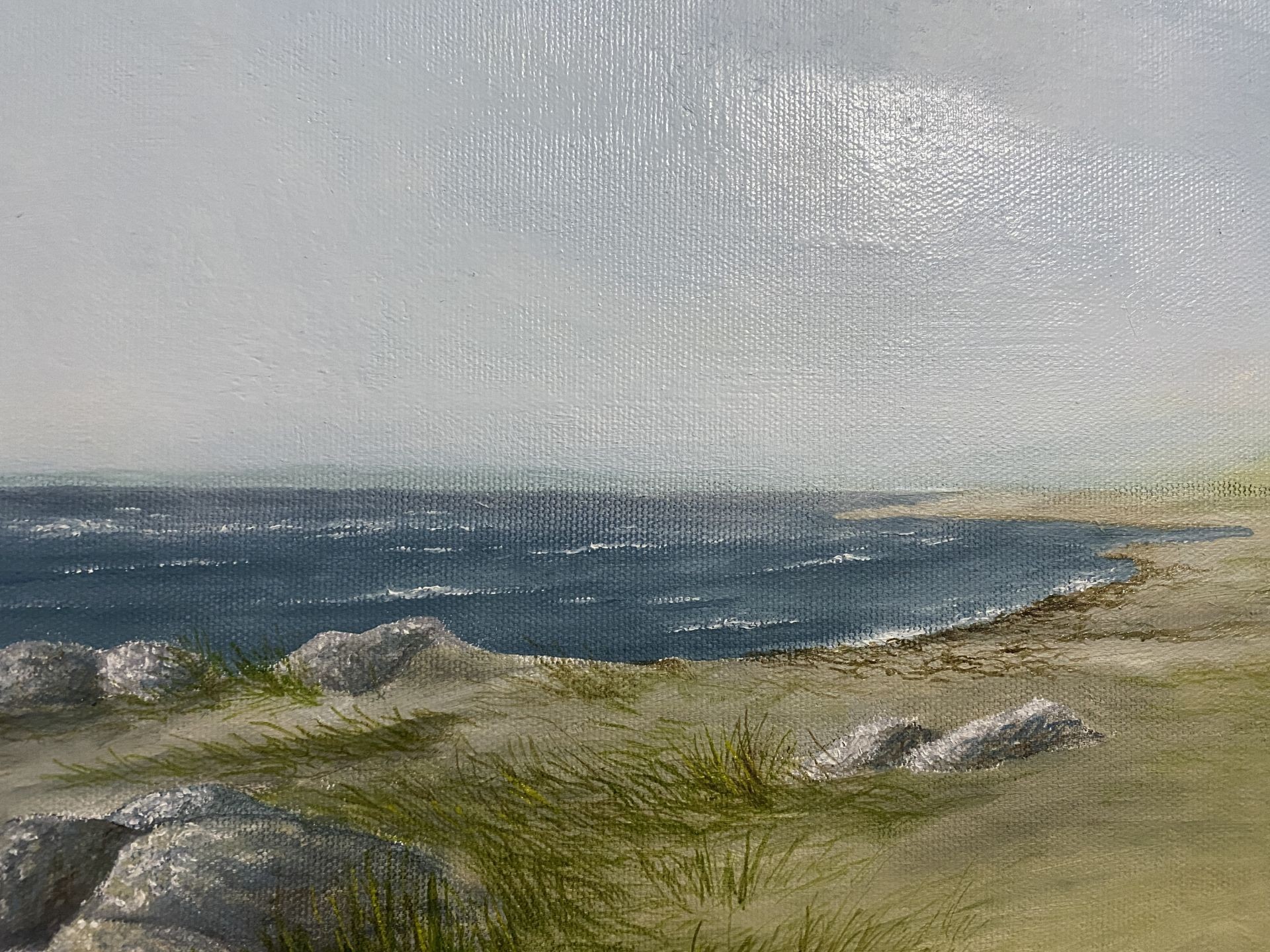 'Yazlık Sandalyeler'' Yağlı Boya Tablo 70x100 cm