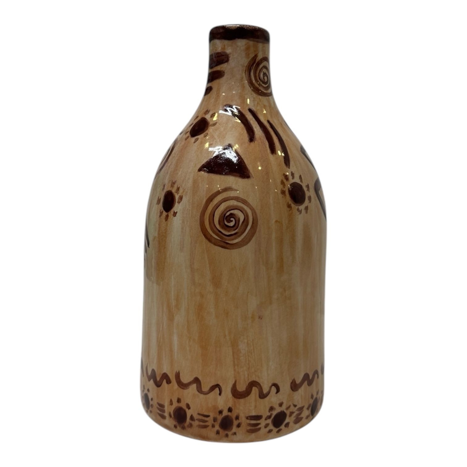 Sembol Vazo (El yapımı-Seramik) (Kahverengi)