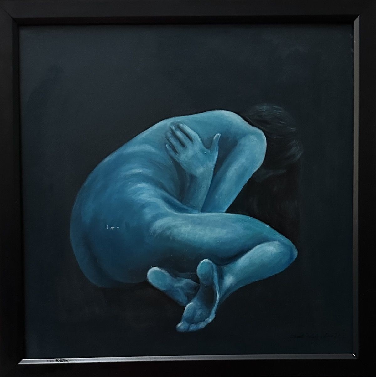 Gaia ''Bekleyiş II'' Yağlı Boya Tablo 40x40 cm (çerçeveli)