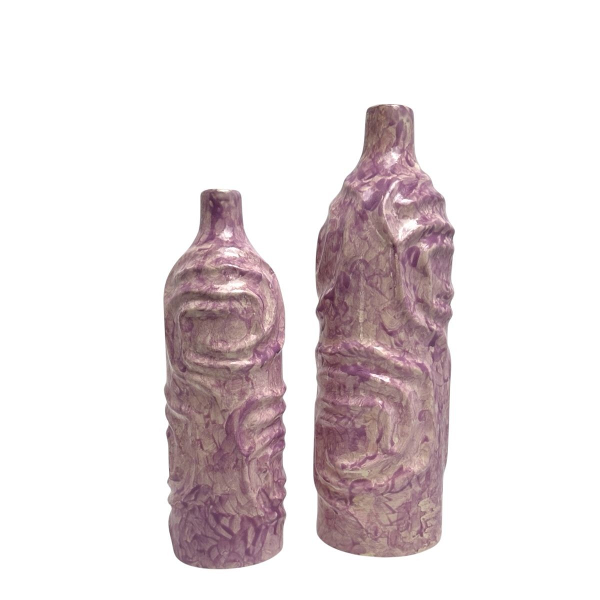 Spiral Vazo Set (El Yapımı-Seramik)