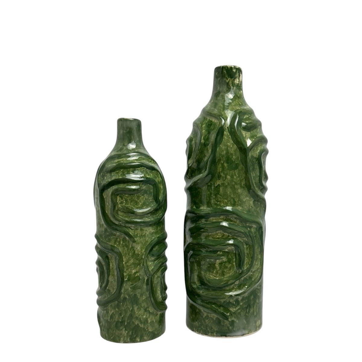 Spiral Vazo Set (El Yapımı-Seramik)