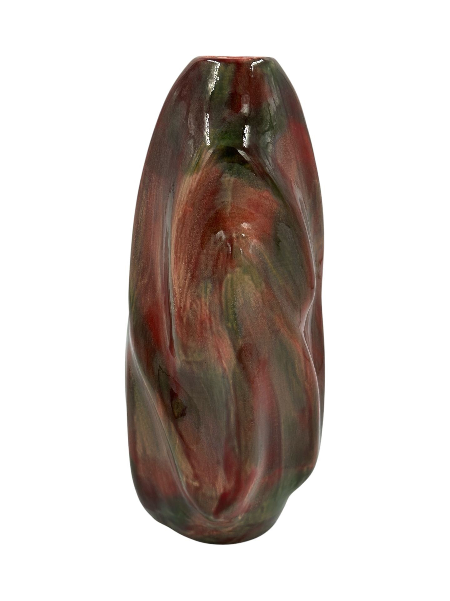 Seed Vazo (El Yapımı-Seramik)(Kırmızı-Siyah)