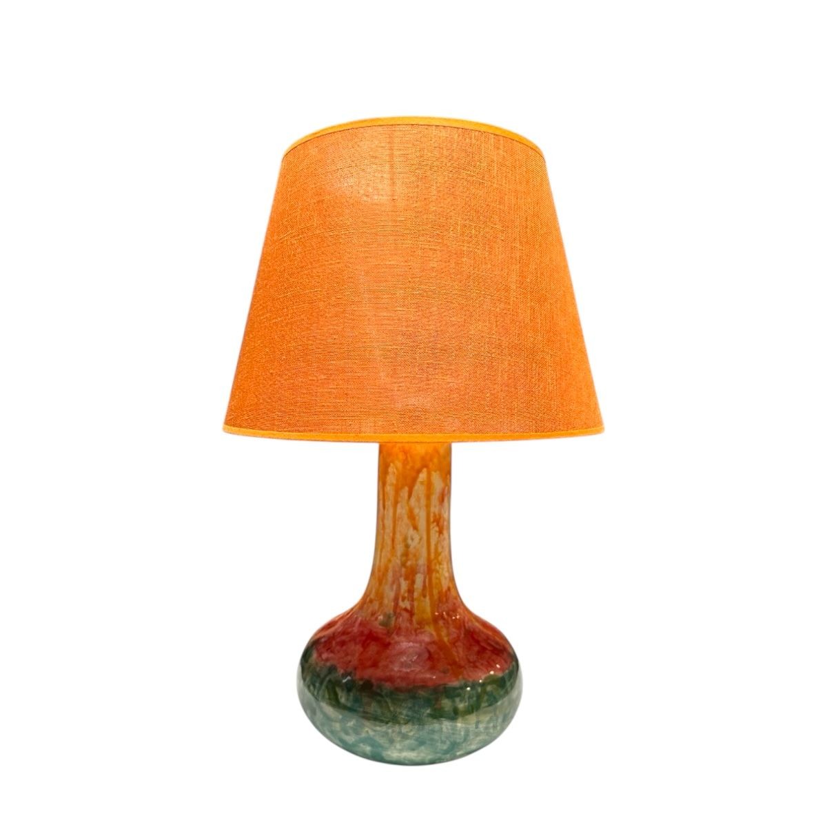 Orange Abajur- (El Yapımı-Seramik)