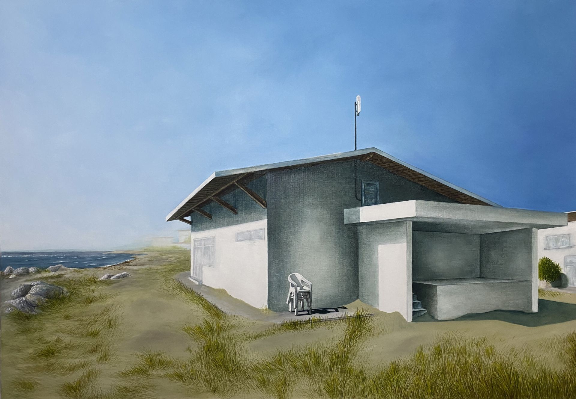'Yazlık Sandalyeler'' Yağlı Boya Tablo 70x100 cm