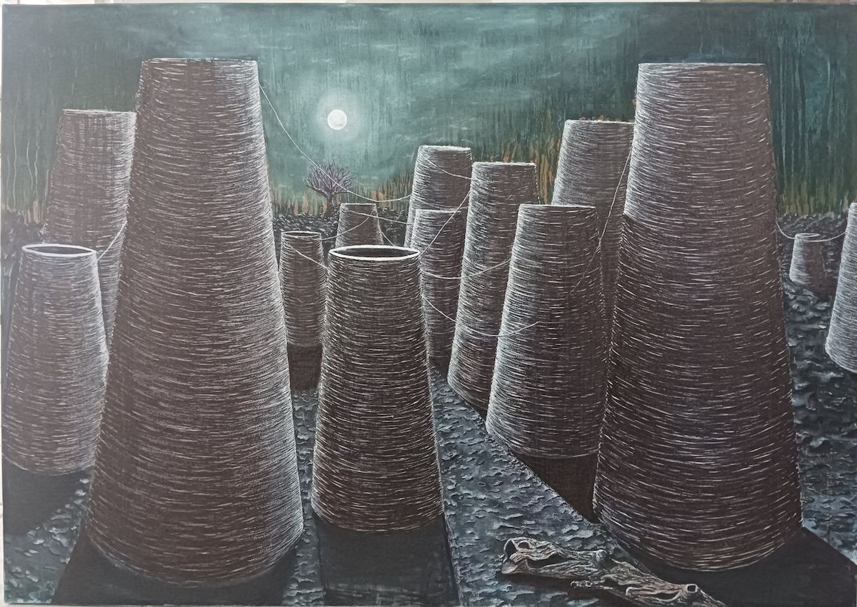 "Tırs" Tuval üzeri Karışık Teknik tablo 100x70 cm