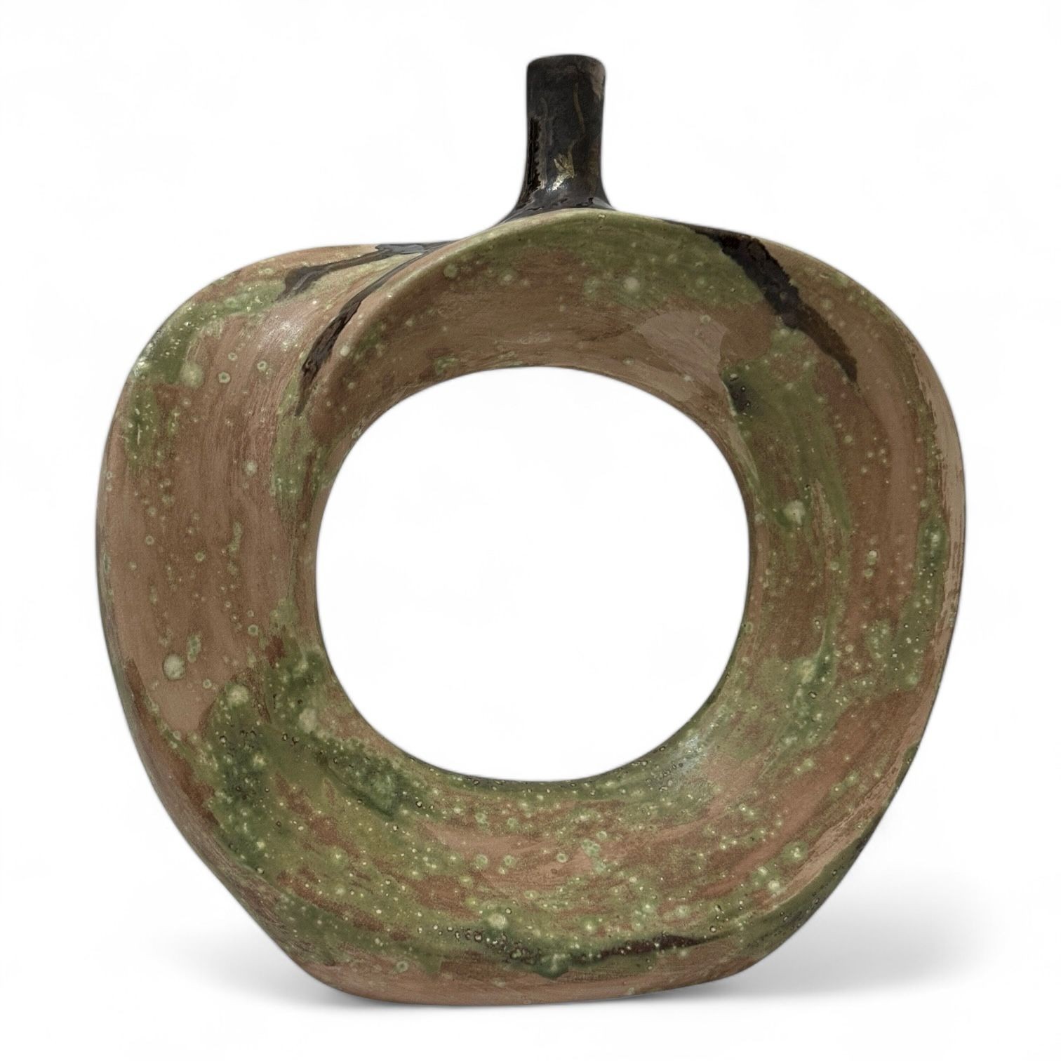 Helix Vazo (El Yapımı-Seramik) (Yeşil Krater)