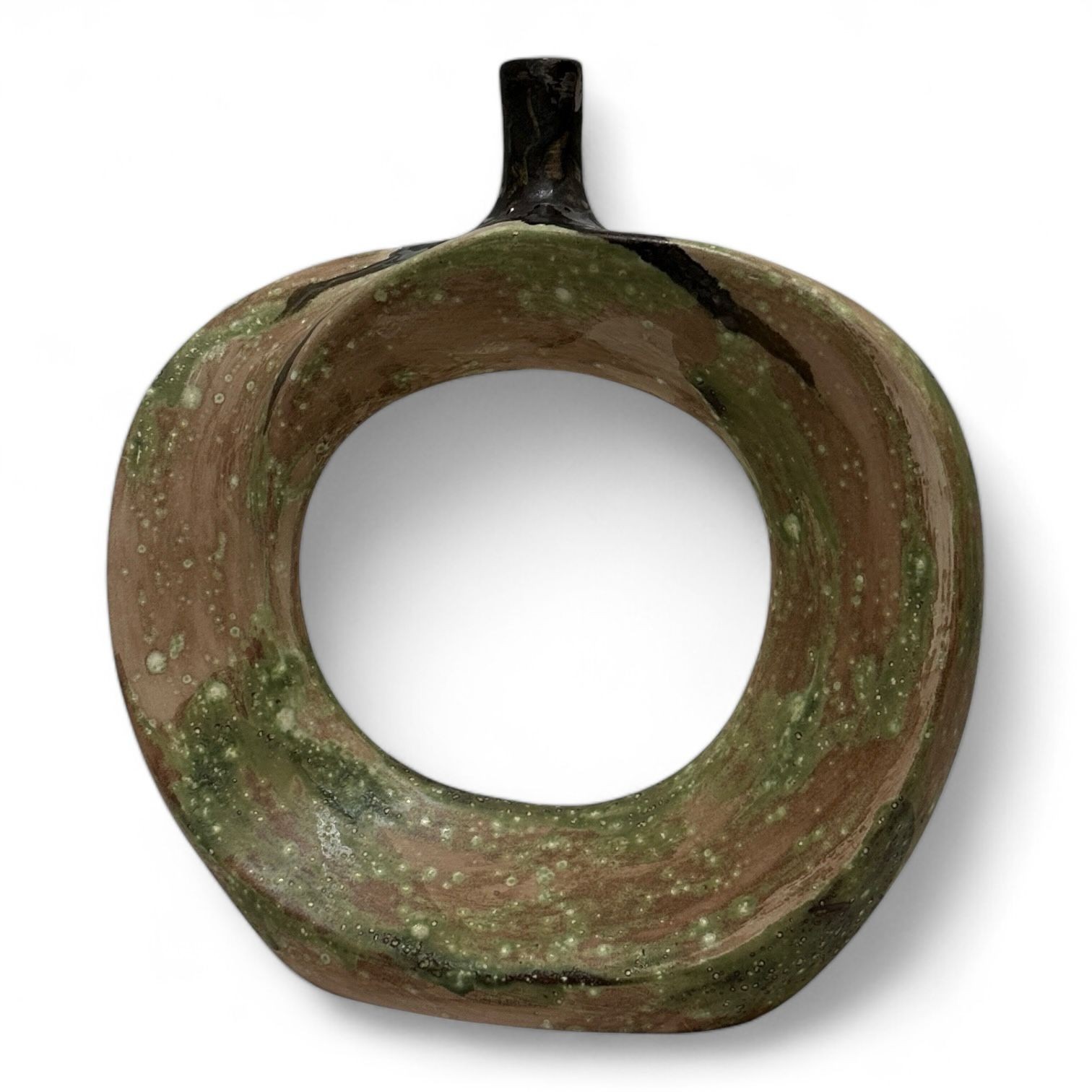 Helix Vazo (El Yapımı-Seramik) (Yeşil Krater)