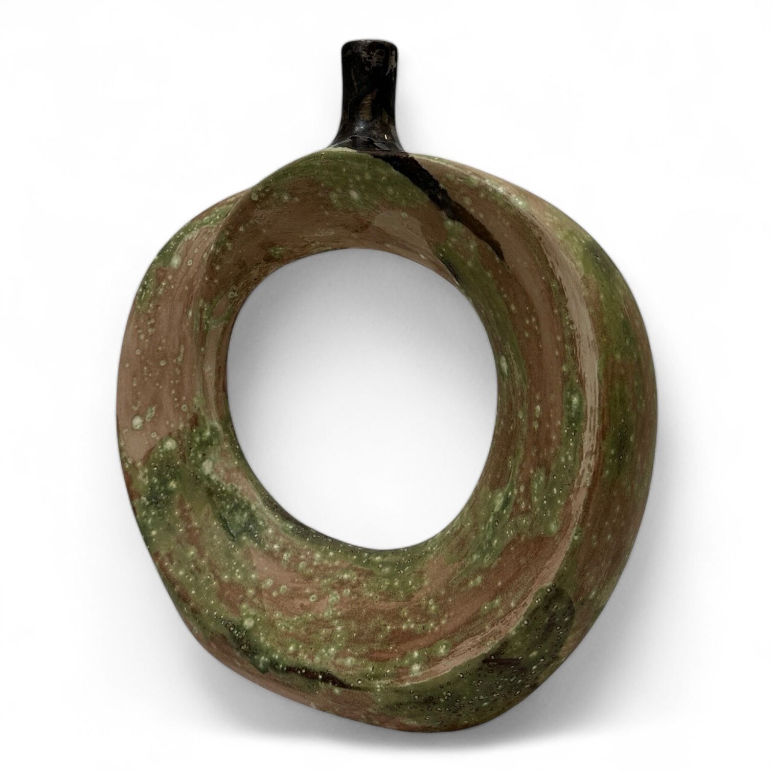 Helix Vazo (El Yapımı-Seramik) (Yeşil Krater)