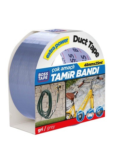 Boss Tape Duct Tape Tamir Bandı -Siyah- 48 mm X 25 mt