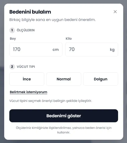 Bedenimi Bul ekran görüntüsü 4