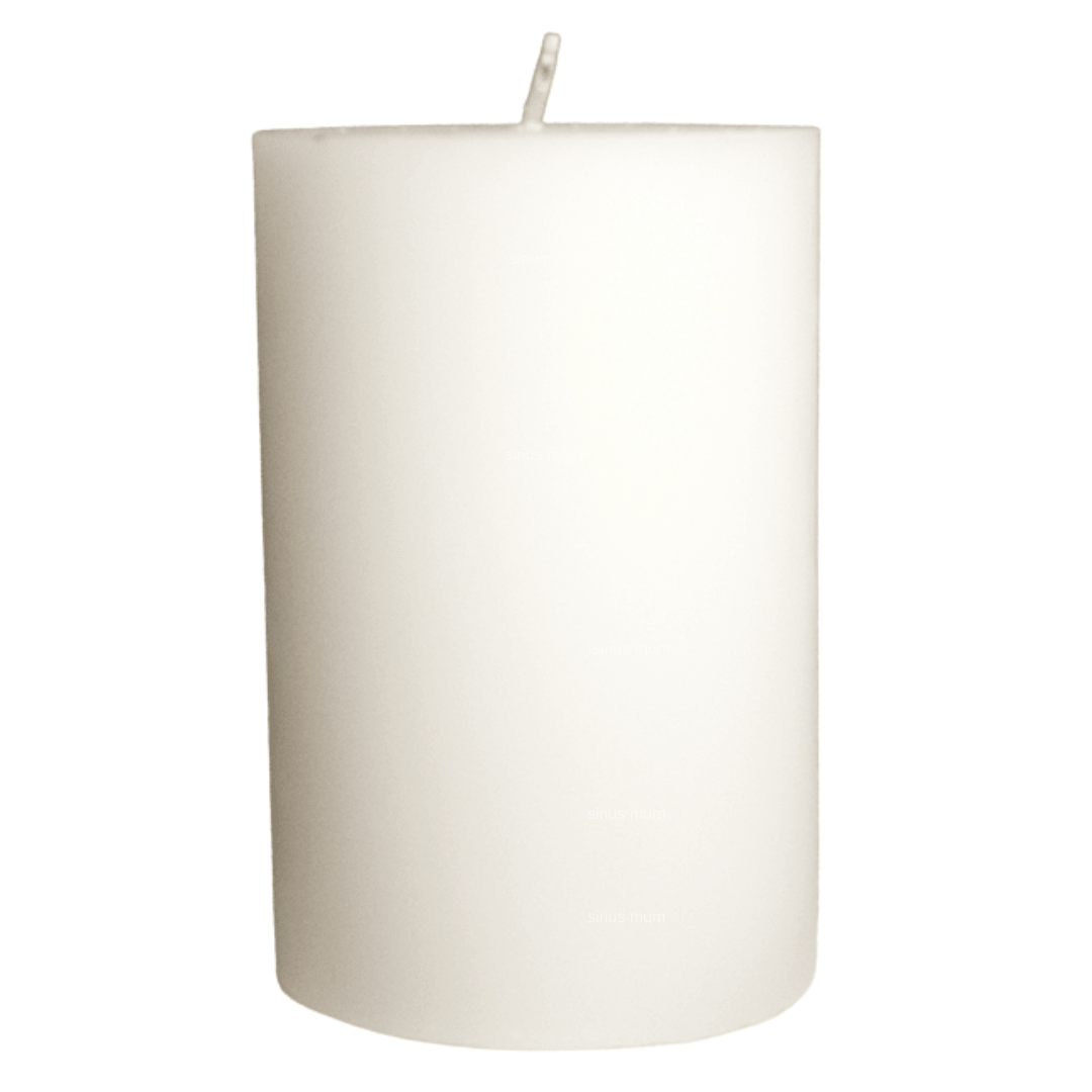 Large White Cylinder Candle Vanilla Scented 15cm