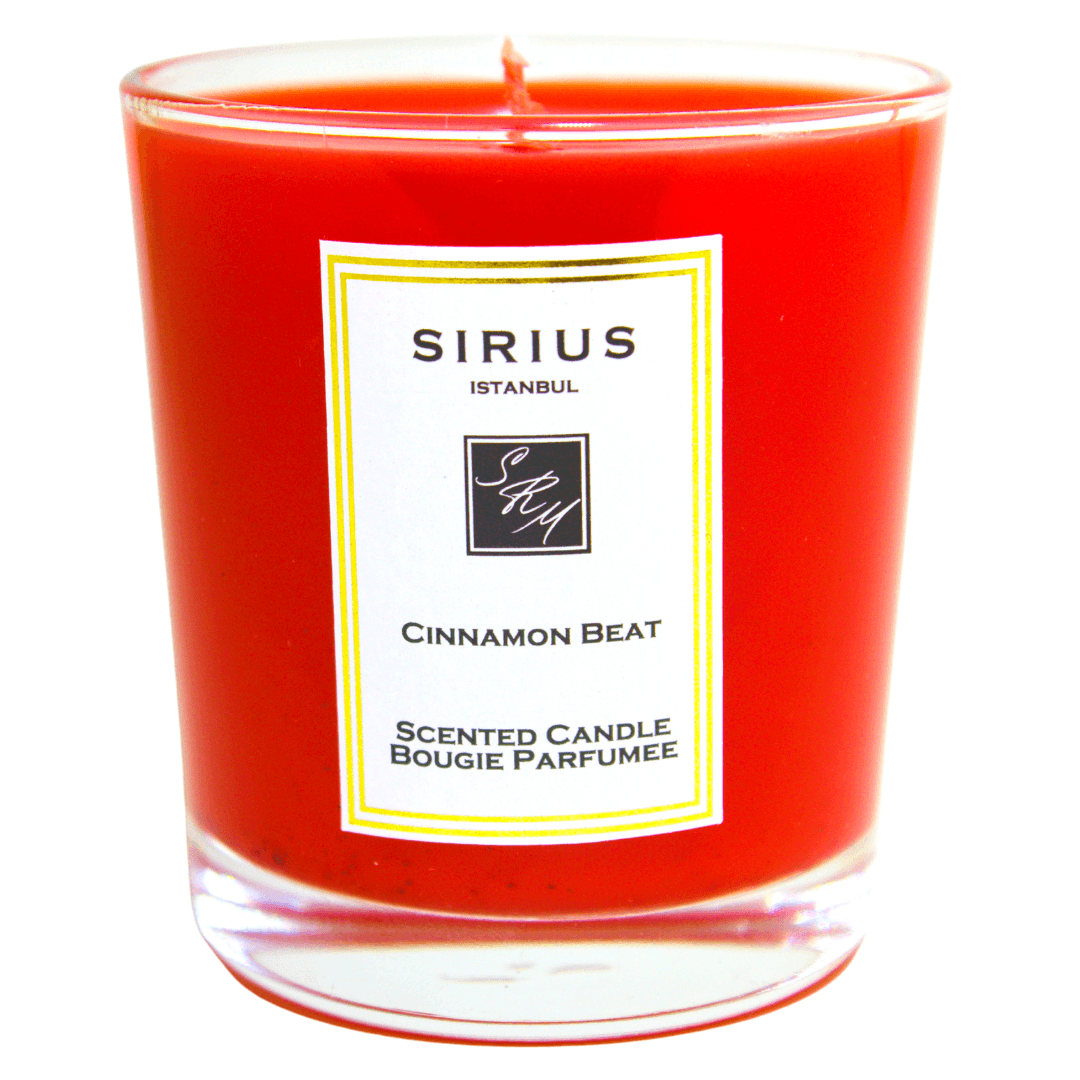 Cinnamon Scented Red Glass Candle