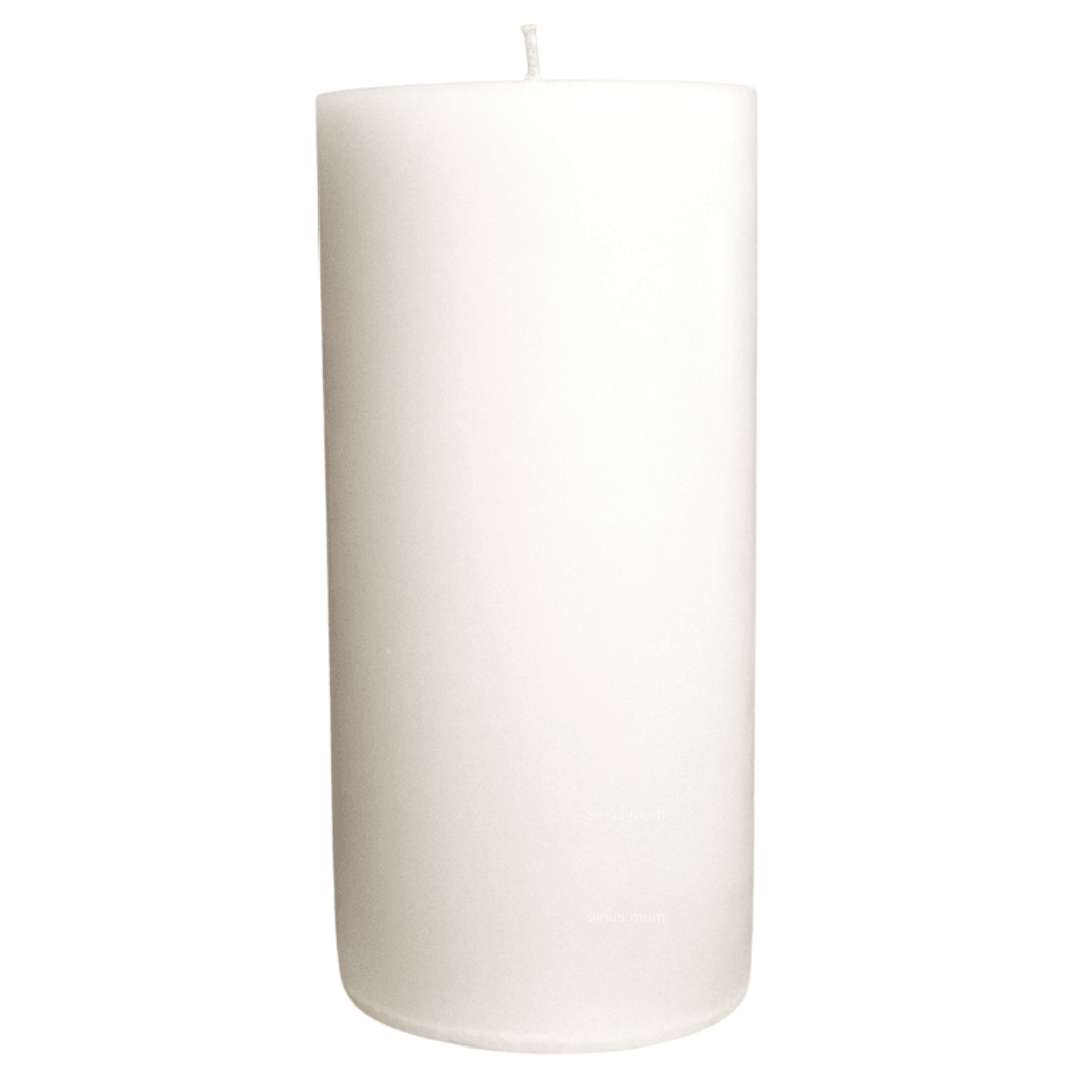 Large White Cylinder Candle Vanilla Scented 20 cm