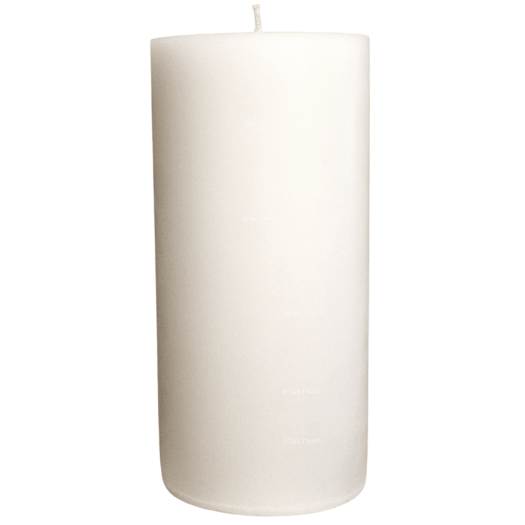 Large White Cylinder Candle Vanilla Scented 25 cm