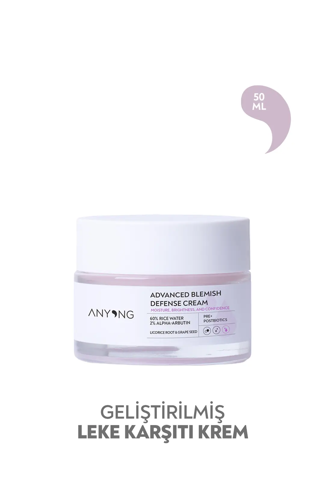 Geliştirilmiş Leke Karşıtı, Aydınlatıcı, Nemlendirici Krem 50 ML (%60 Pirinç Suyu & %2 Alfa Arbutin)