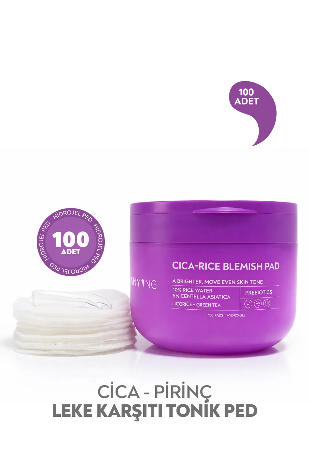 Leke Karşıtı Maske & Tonik Ped - 100 adet Hidrojel Ped