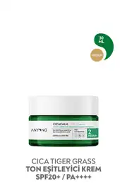 Cica Tiger Grass Ton Eşitleyici ve Kızarıklık Karşıtı Krem Medium SPF 20+ PA++++ 30 ML Orta Cilt Tonları