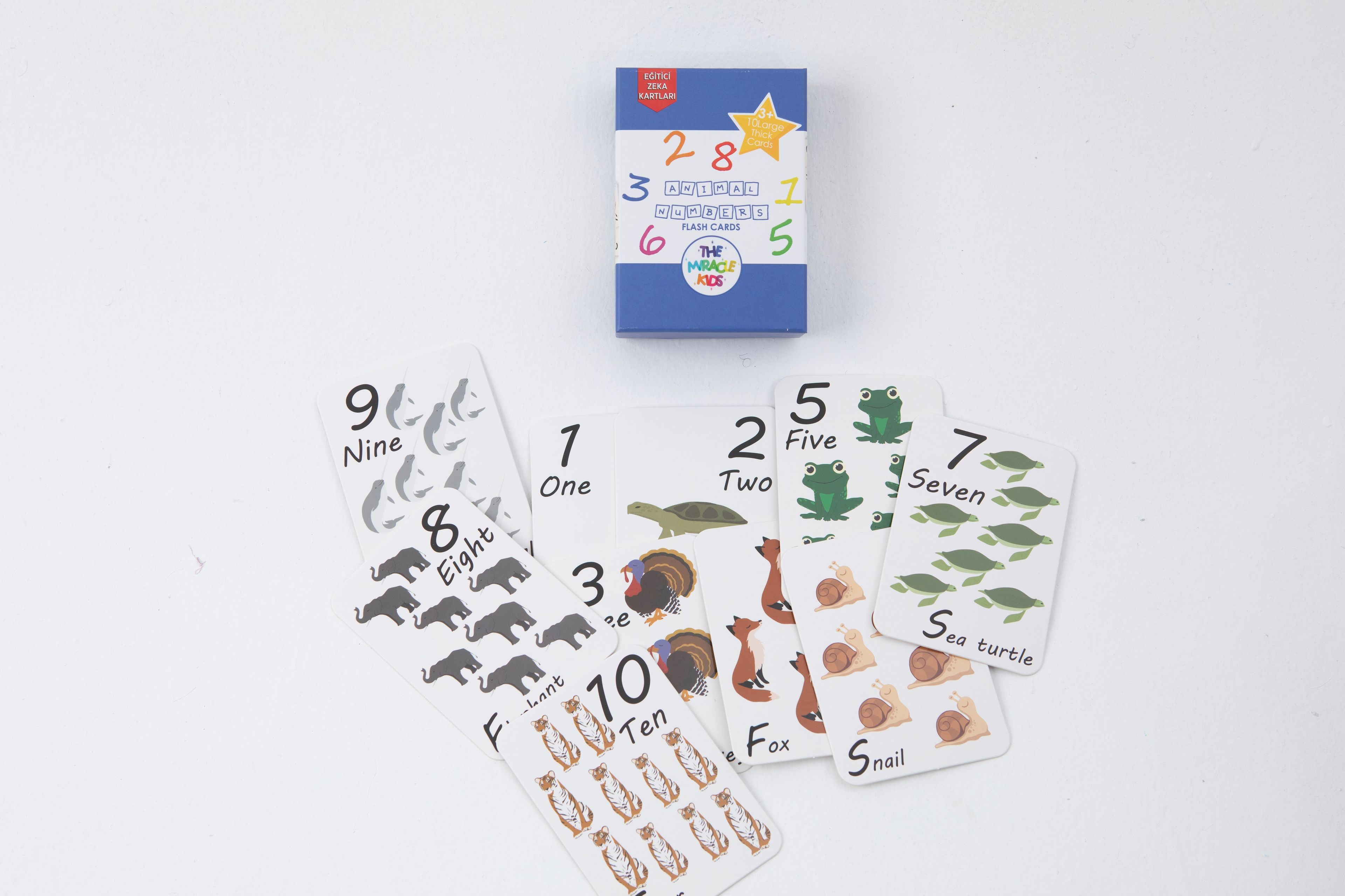 Animal Numbers Flash Cards