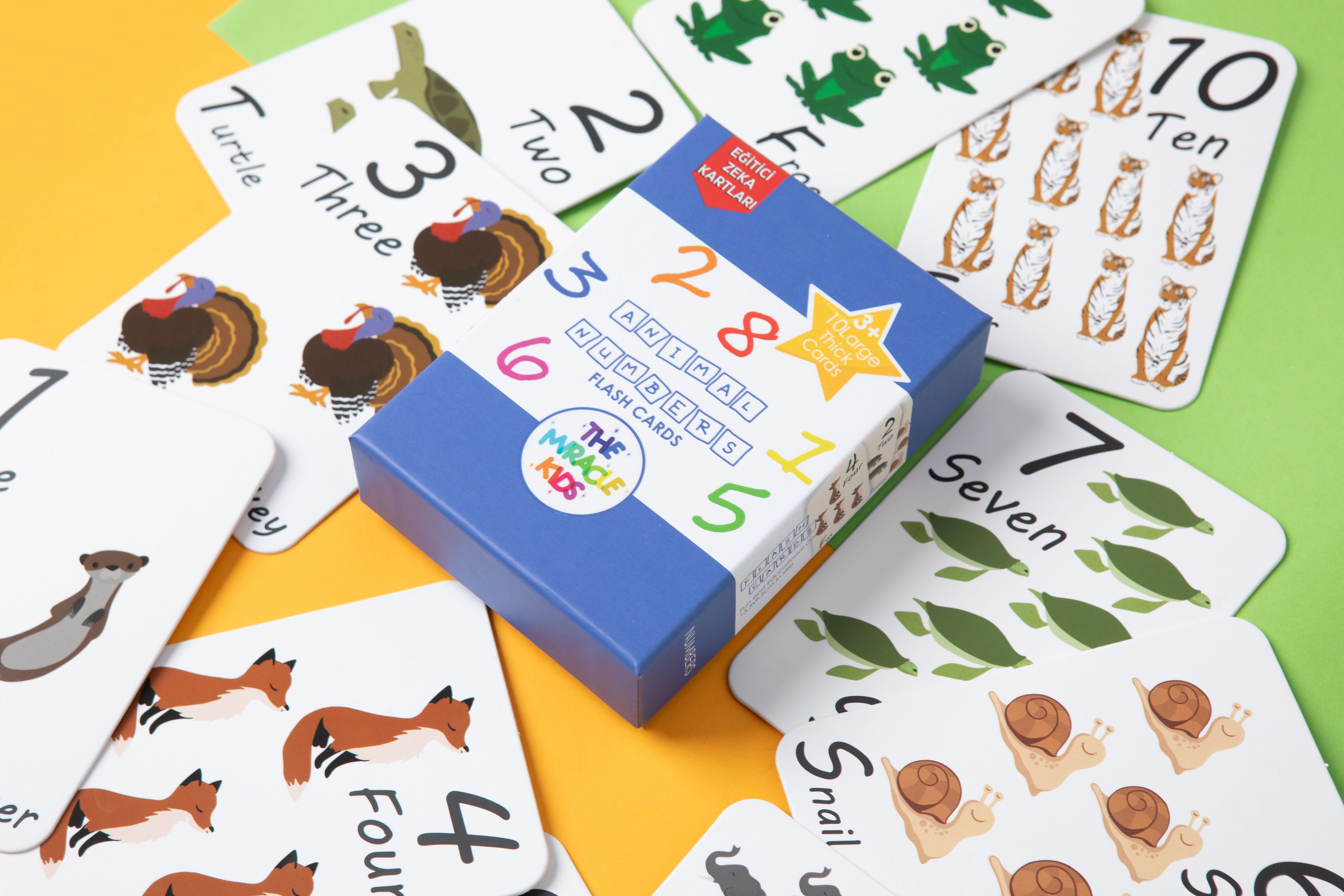 Animal Numbers Flash Cards