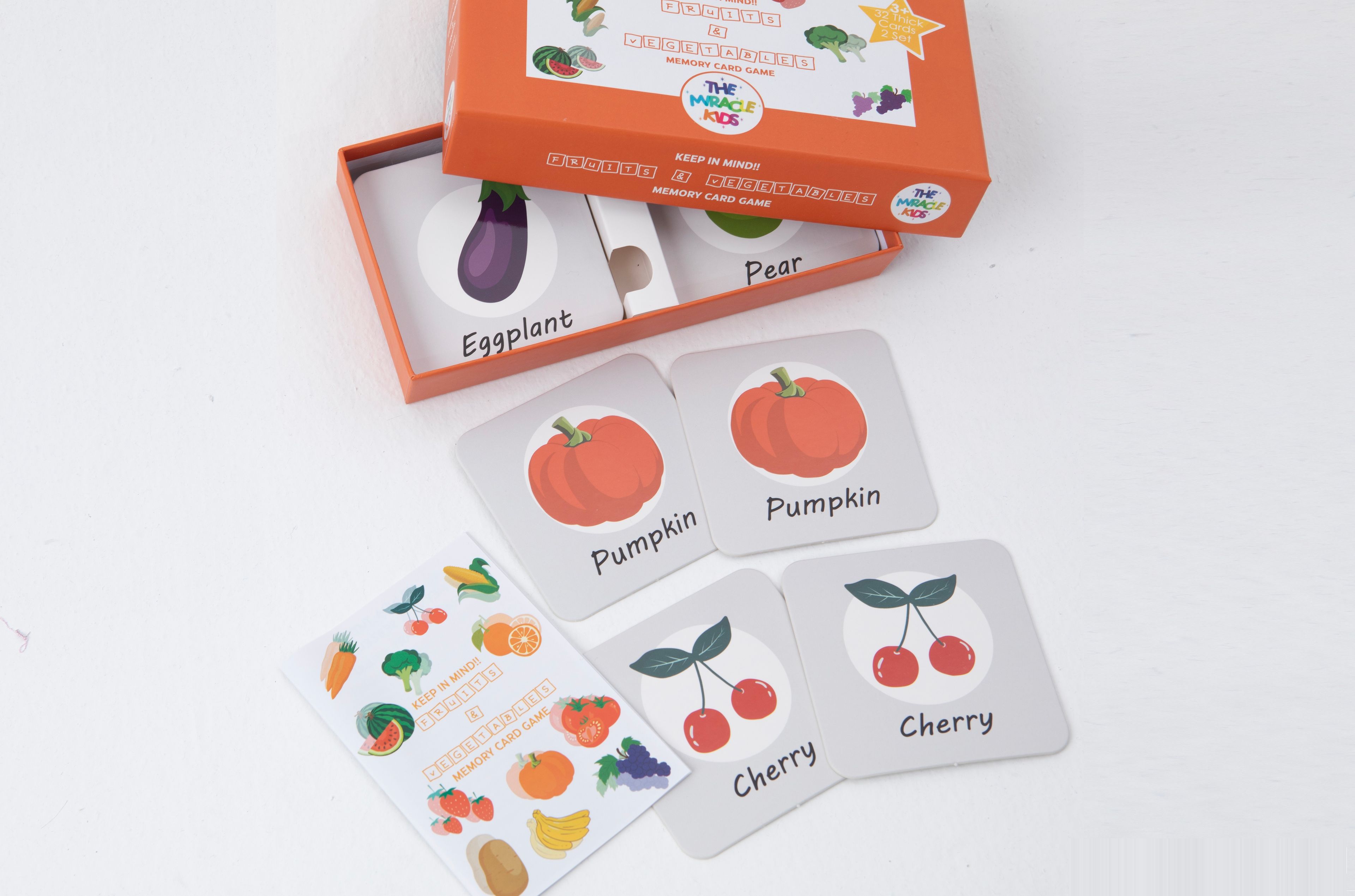 Fruits & Vegetables Memory Card Game