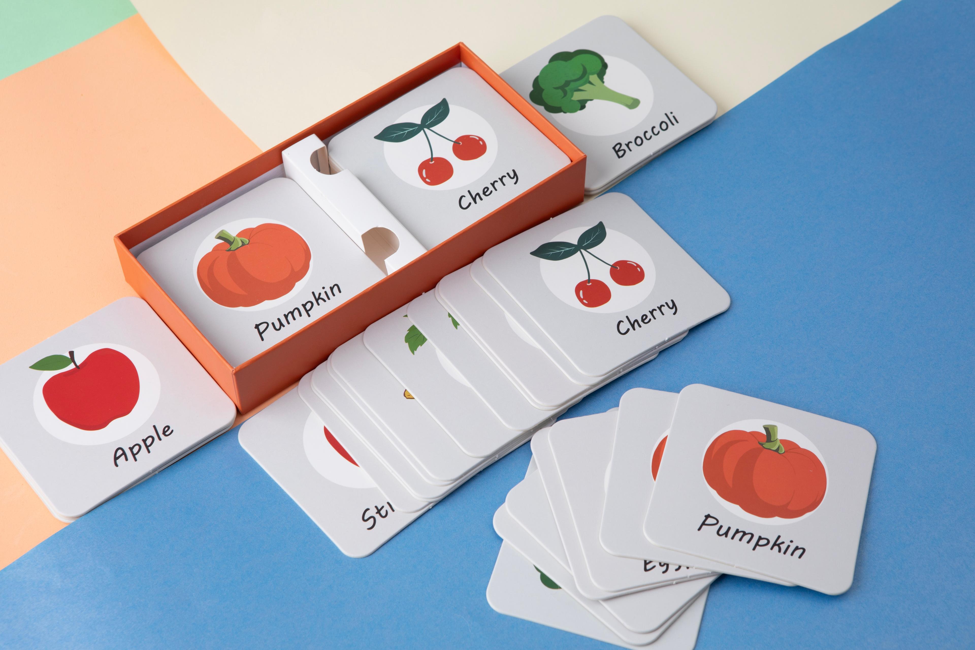 Fruits & Vegetables Memory Card Game