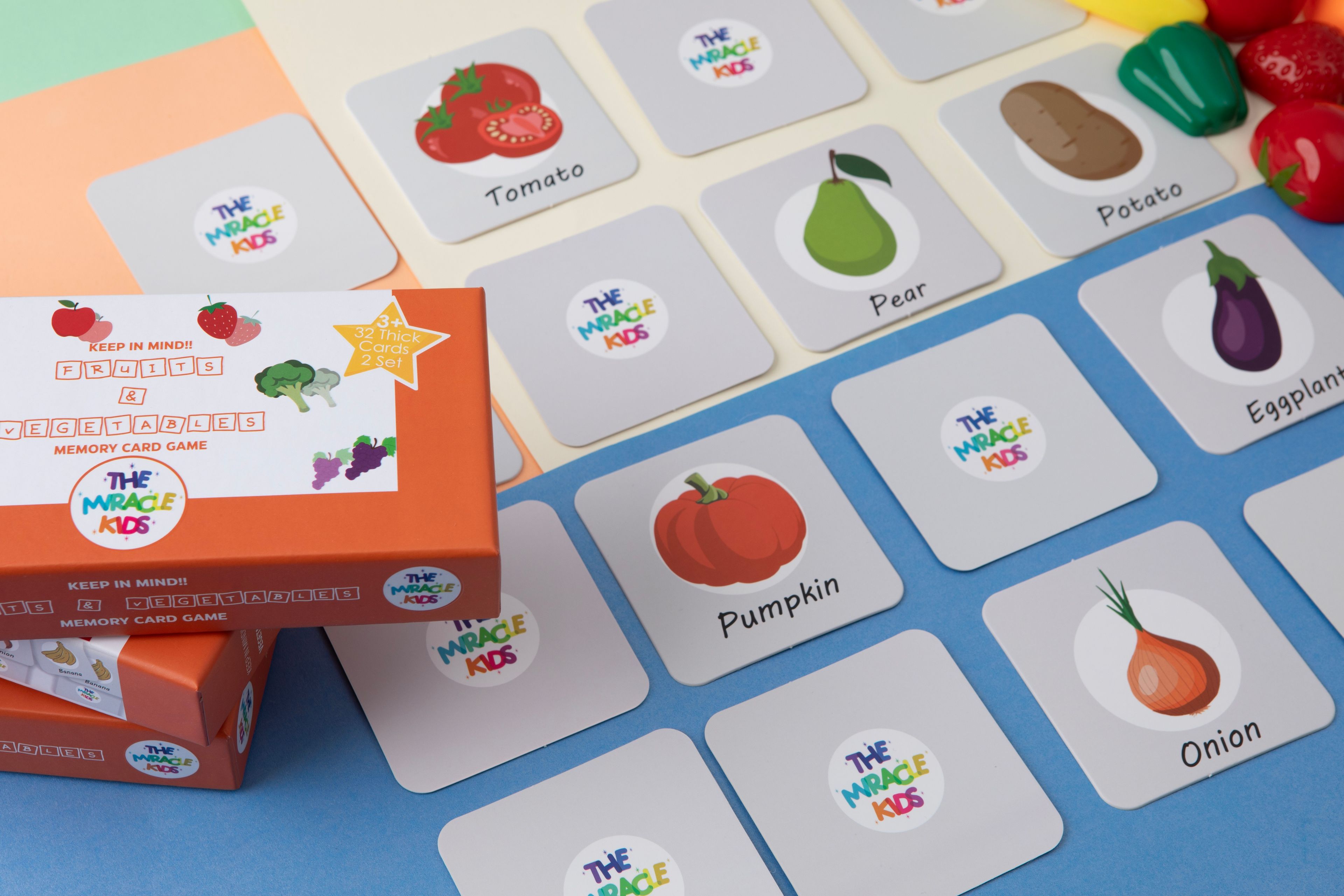 Fruits & Vegetables Memory Card Game