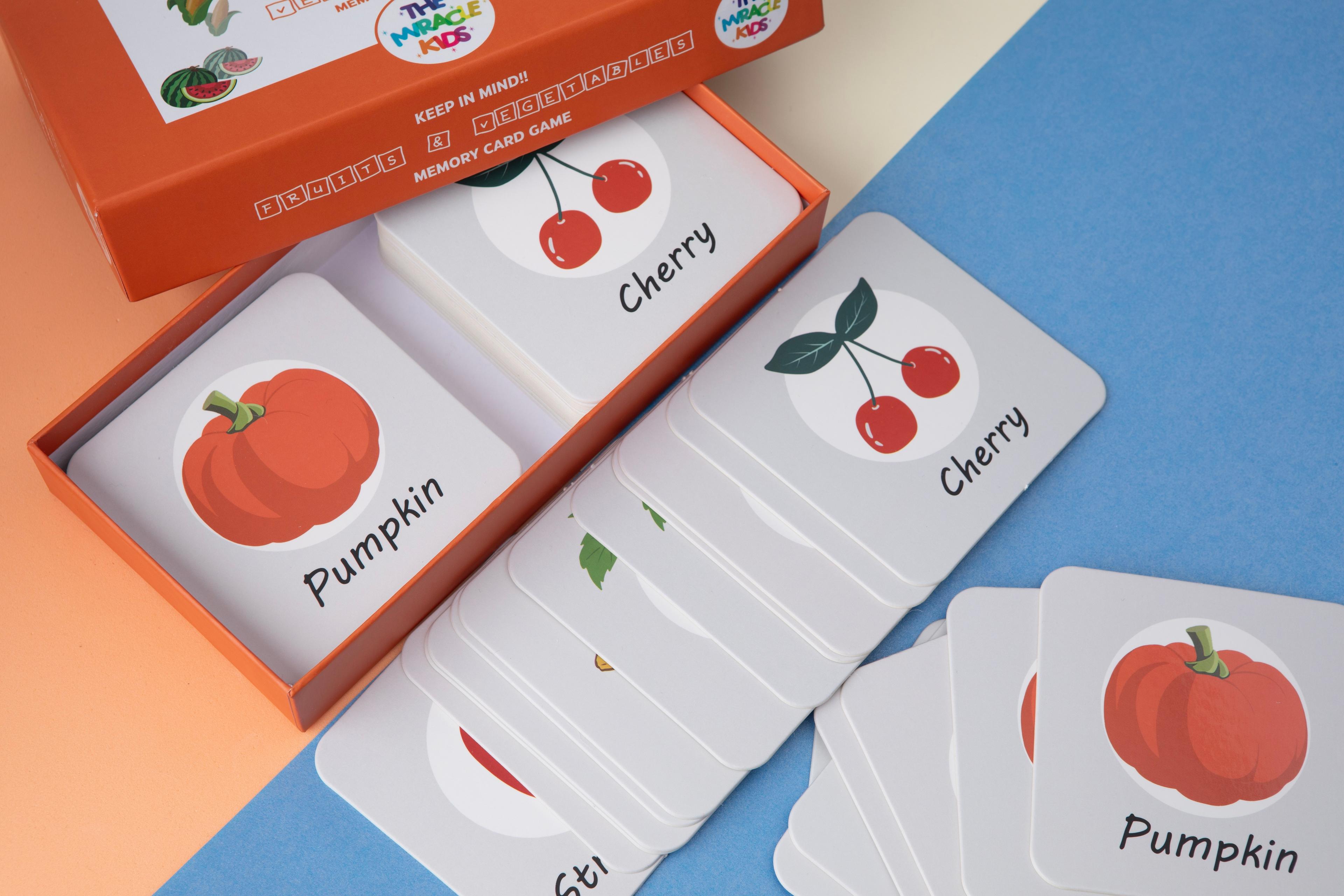 Fruits & Vegetables Memory Card Game