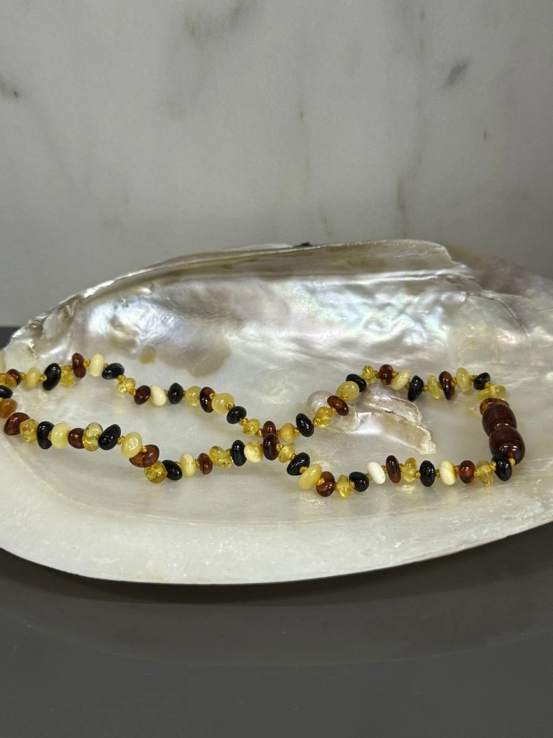 Kehribar Bebek Kolyesi 50 cm