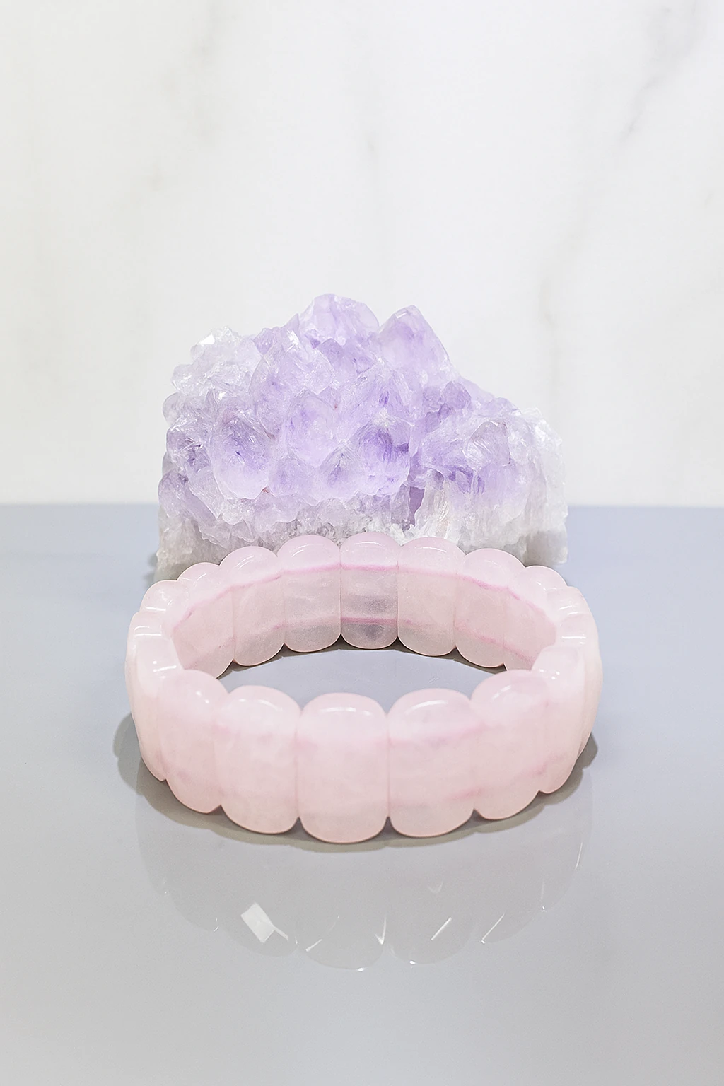 Pembe Kuvars Taşı Bileklik