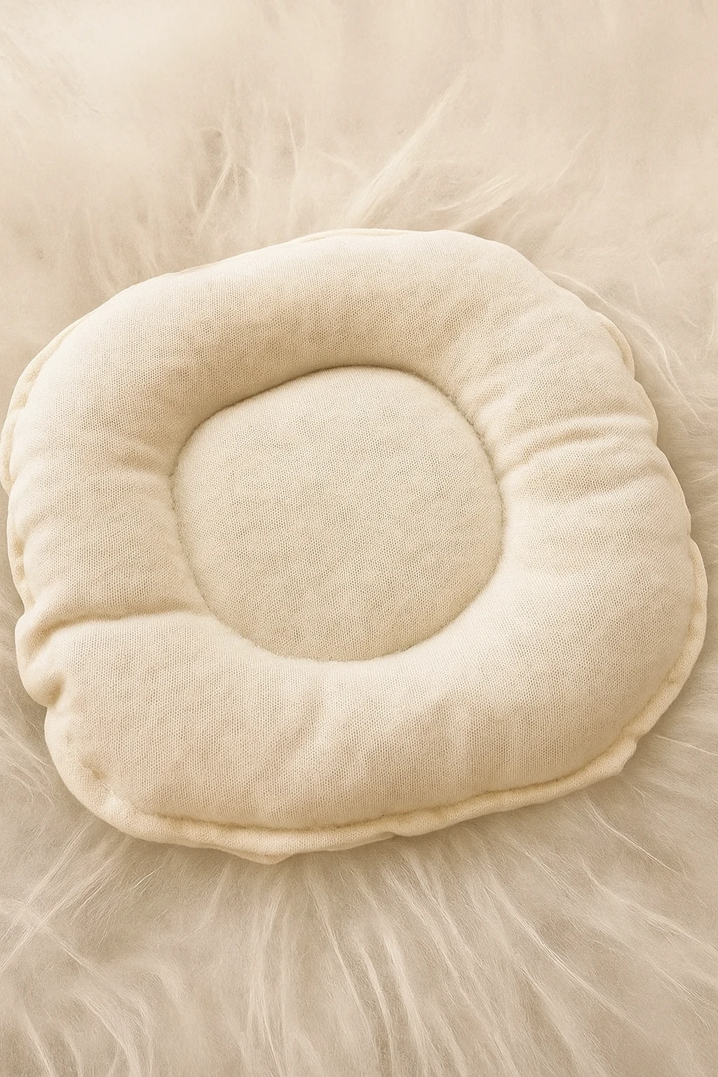  Koyun Yünü Minder - Özel Tasarım Kiraz Çekirdeği Dolgulu -