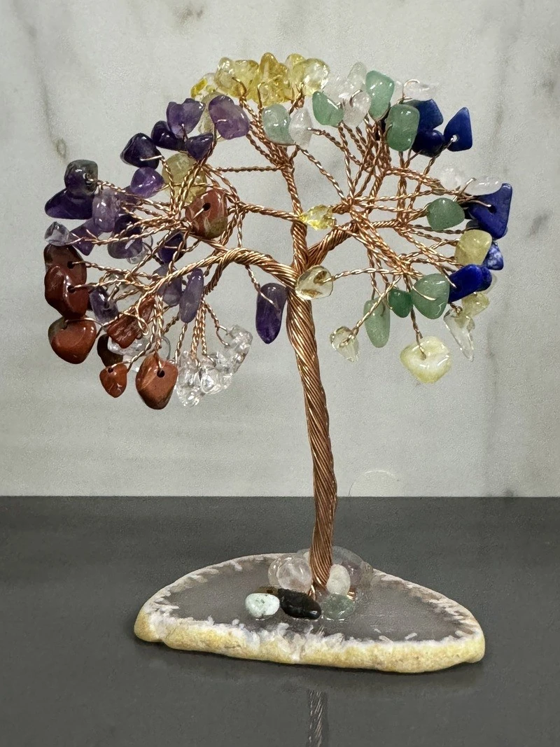 Çakra Doğal Taş Ağacı