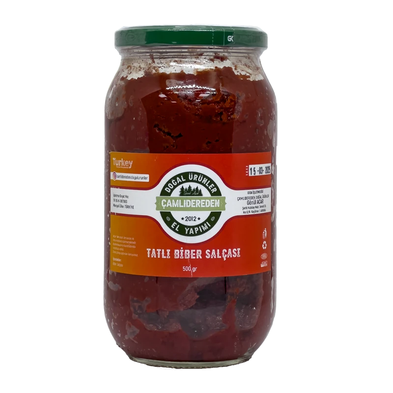 El yapımı Doğal Tatlı Biber Salçası 1 kg