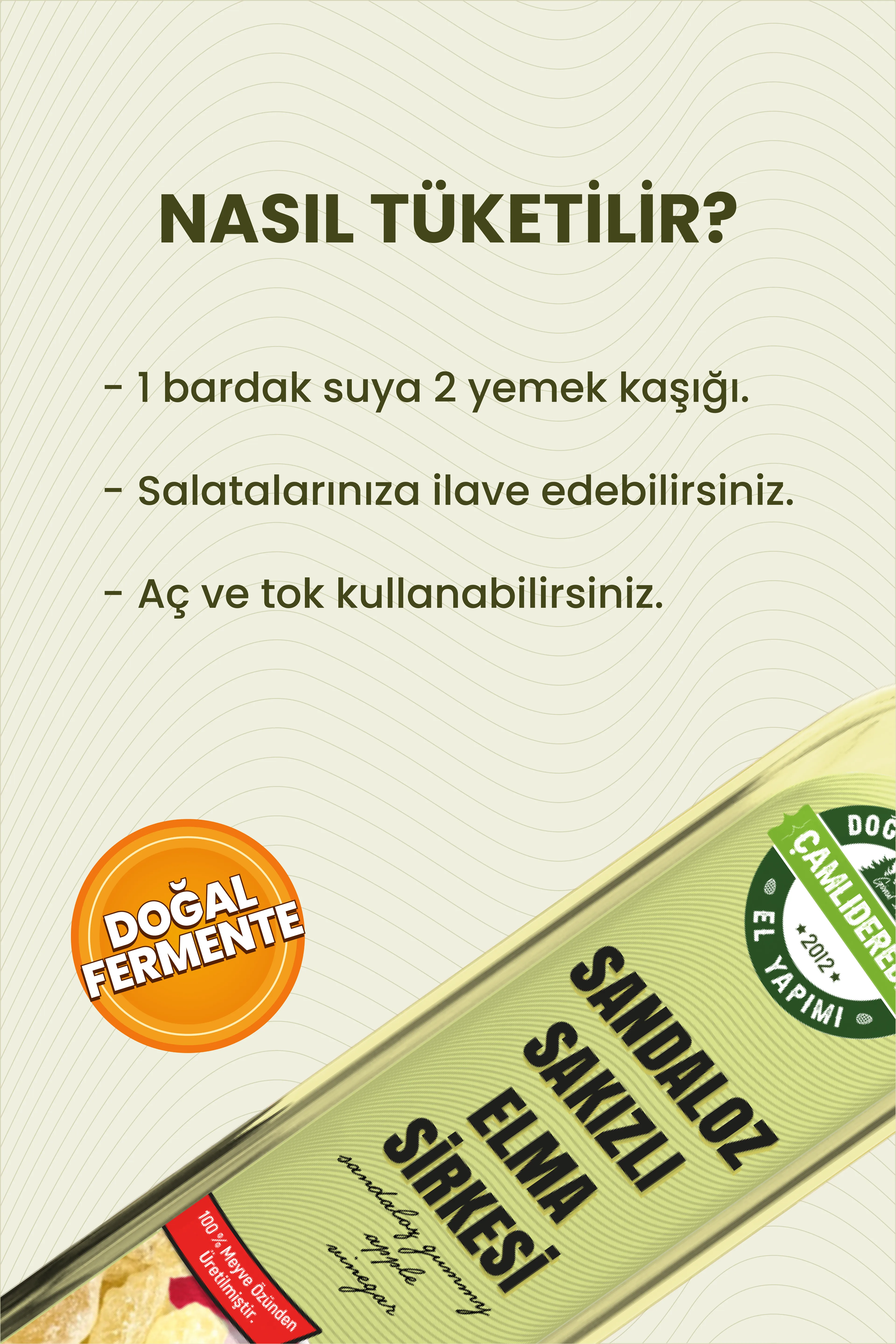 Sandaloz Sakızlı Elma Sirkesi 500 ml