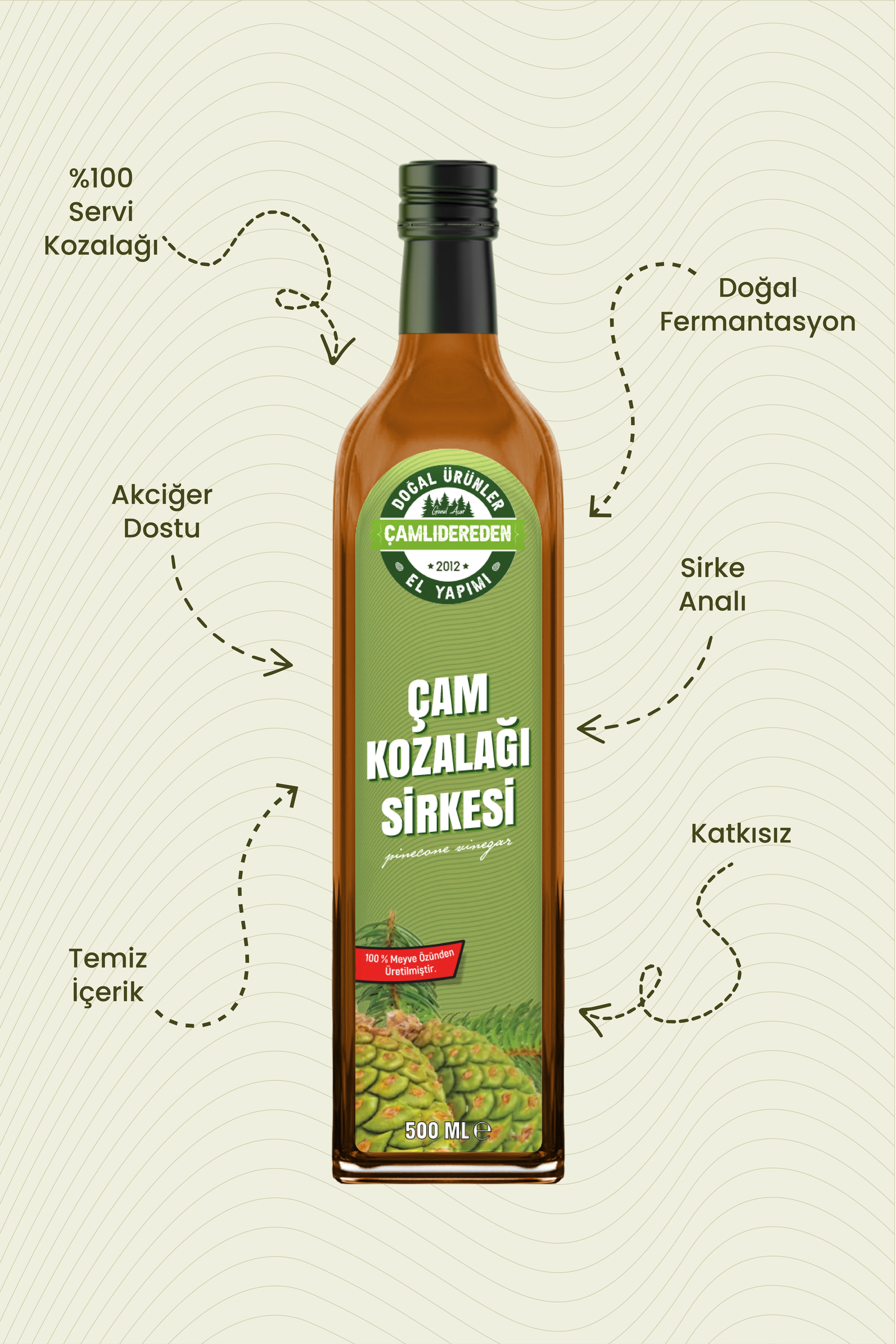 Çam Kozalağı Sirkesi 500 Gr