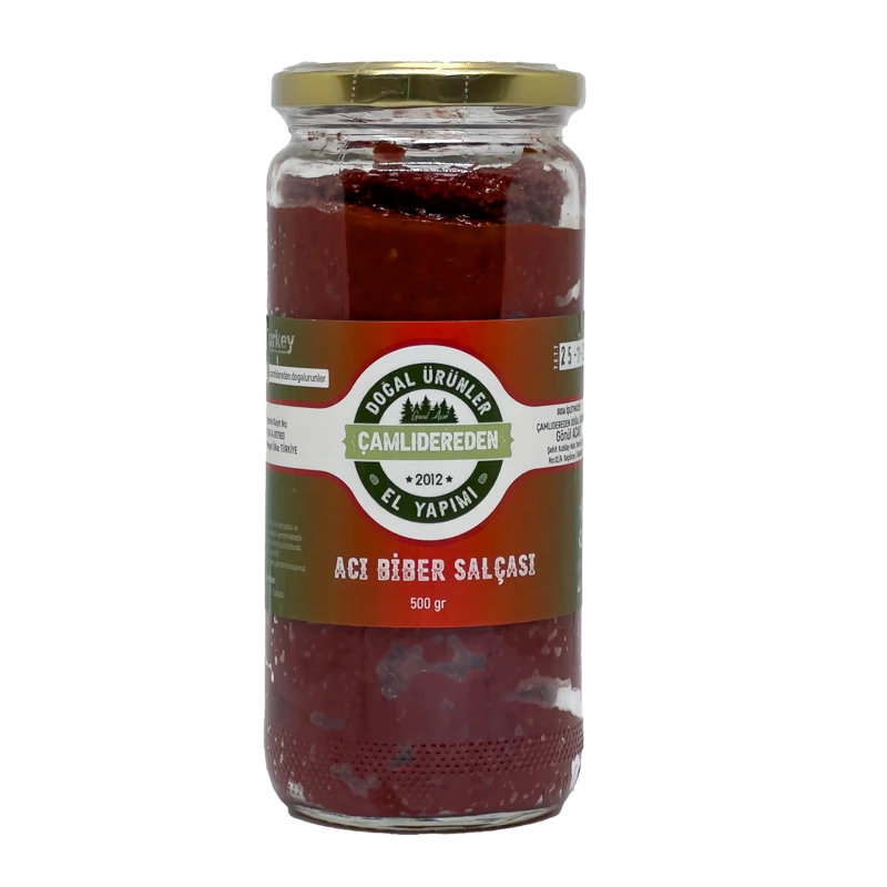 El Yapımı Doğal Acı Biber Salçası 500 gr