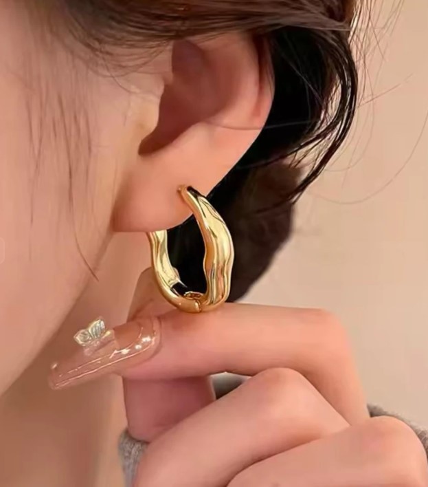 Noro Çelik Gold Küpe