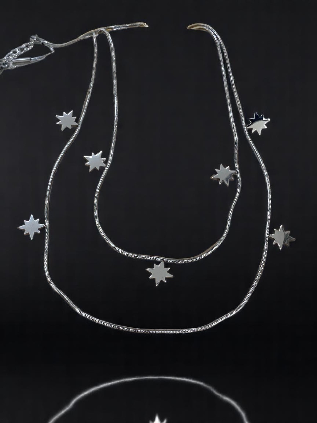 Çelik Yıldız Silver Kolye 45cm