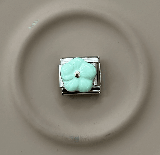 Blue Flower Nomination (İtalyan Bileklik) Charm
