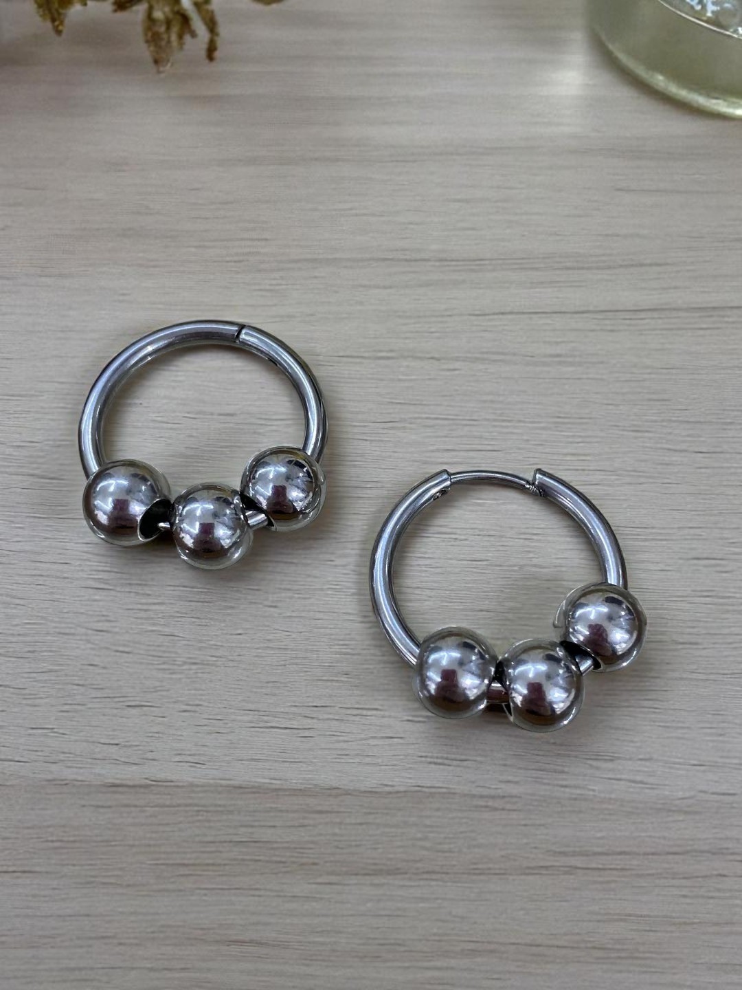Silver Orbit Çelik Küpe