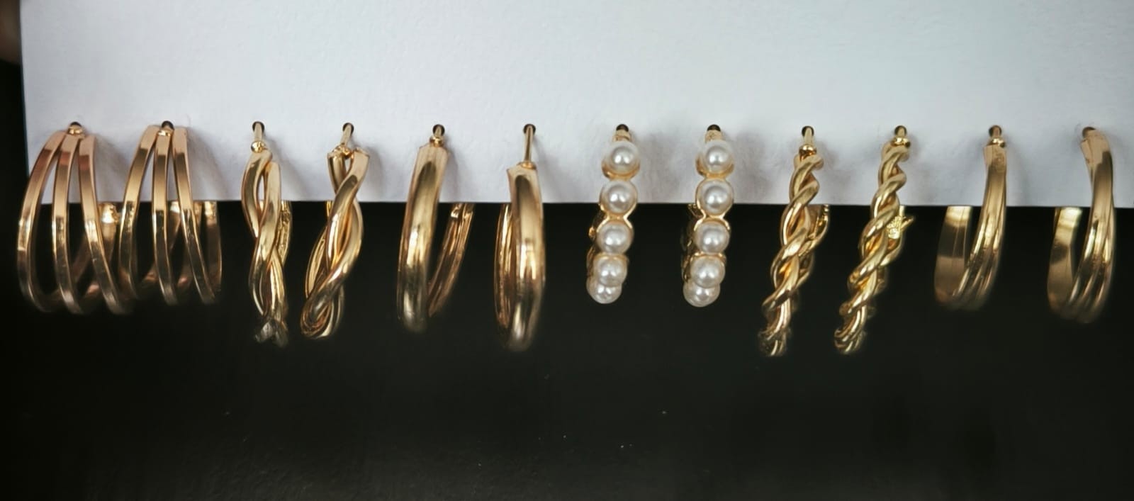 6'lı Gold Küpe Seti