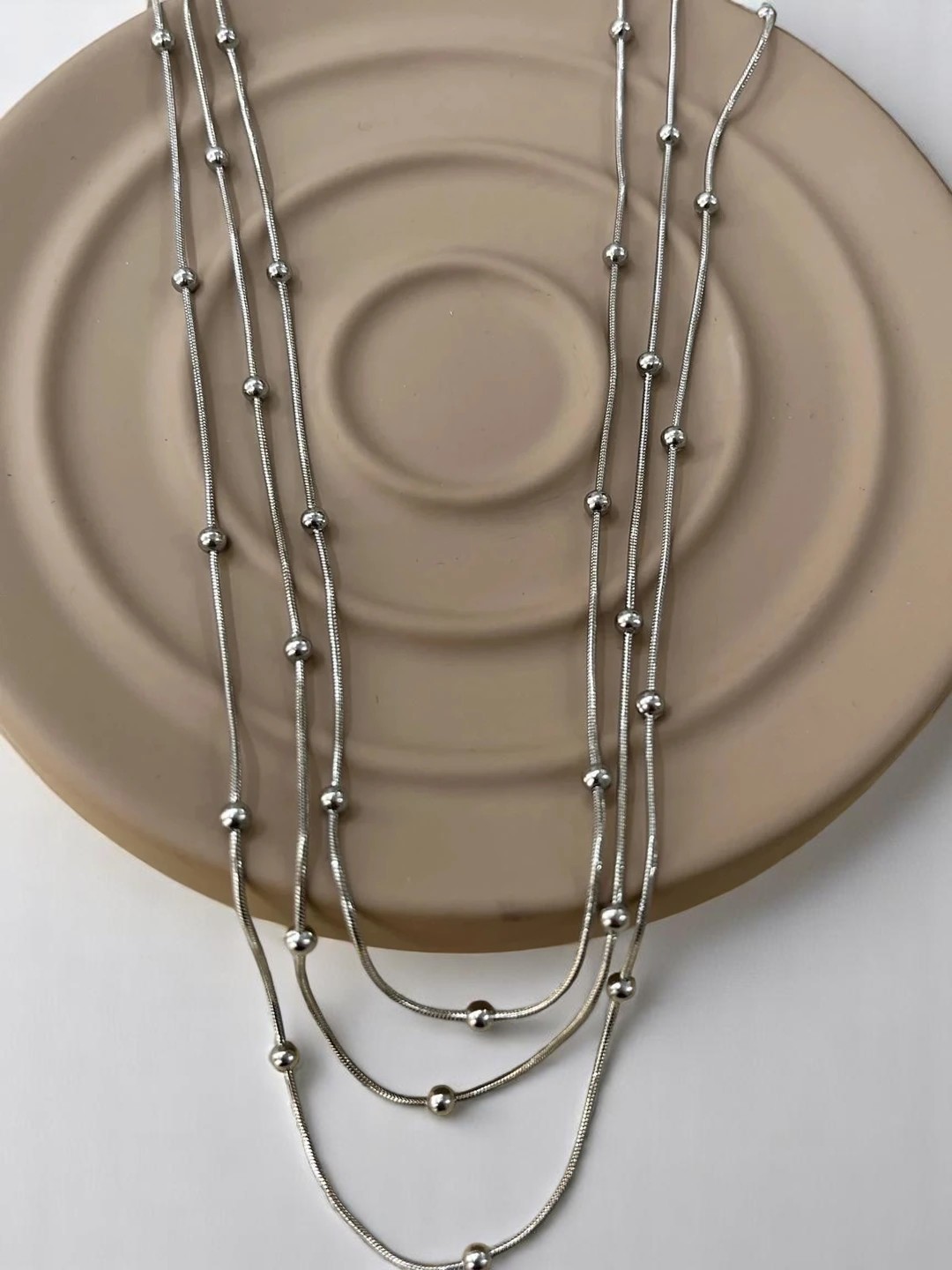 Çelik Silver Toplu Kolye 45cm