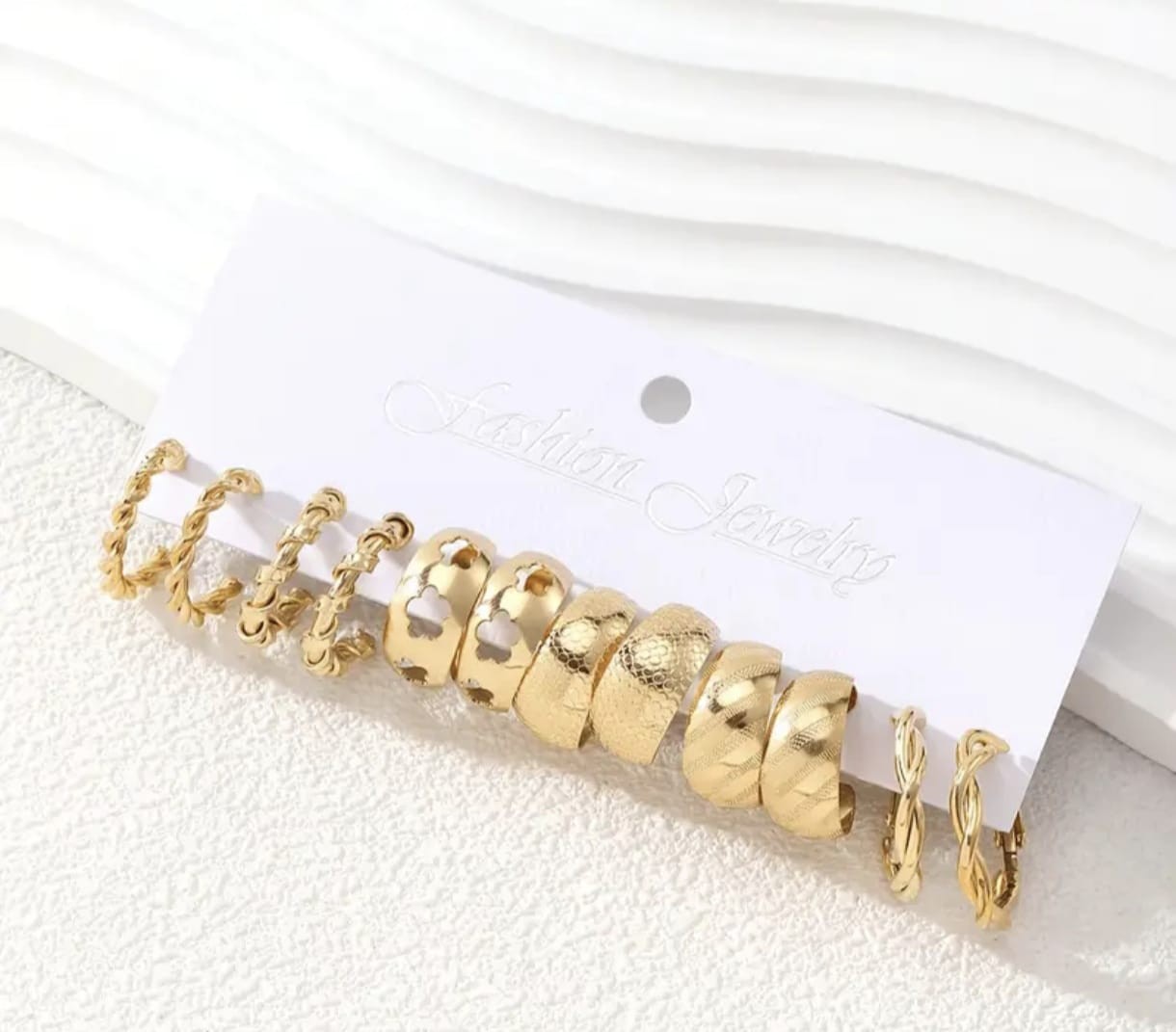 6'lı Gold Küpe Seti