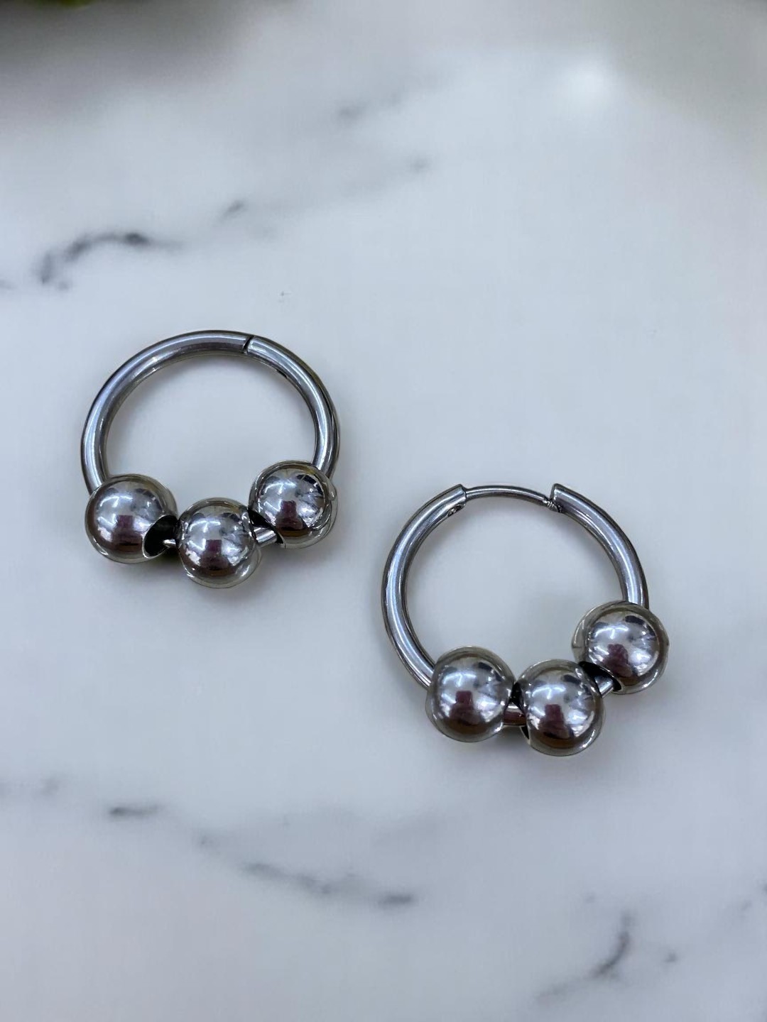 Silver Orbit Çelik Küpe