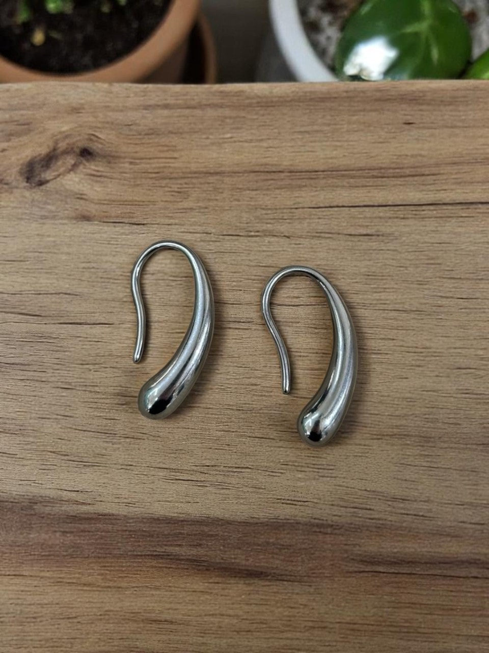 Damlacık Çelik Silver Küpe