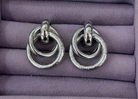 Solin Çelik Silver Küpe