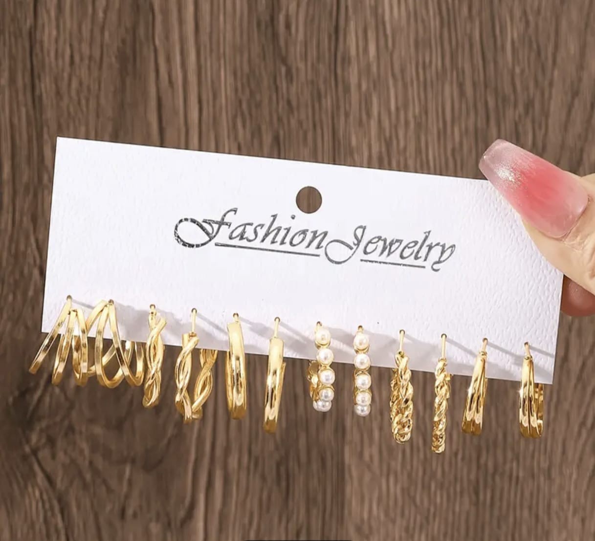6'lı Gold Küpe Seti
