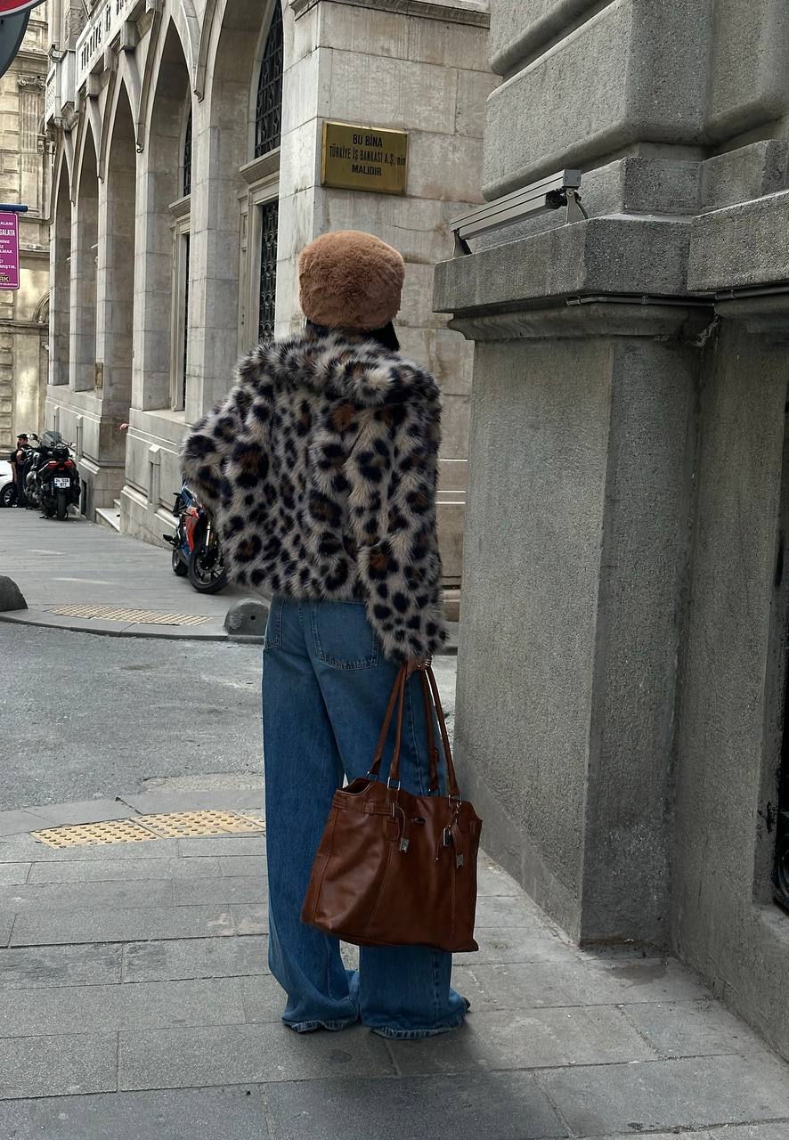Premium Kürk Desenli Ceket